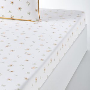 Paquita Floral 100% Washed Cotton Fitted Sheet LA REDOUTE INTERIEURS image