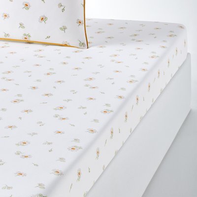 Paquita Floral 100% Washed Cotton Fitted Sheet LA REDOUTE INTERIEURS