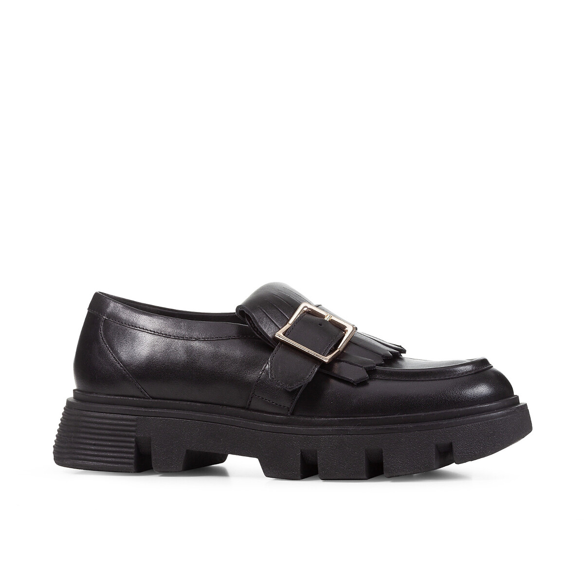 vilde leather breathable loafers with chunky sole