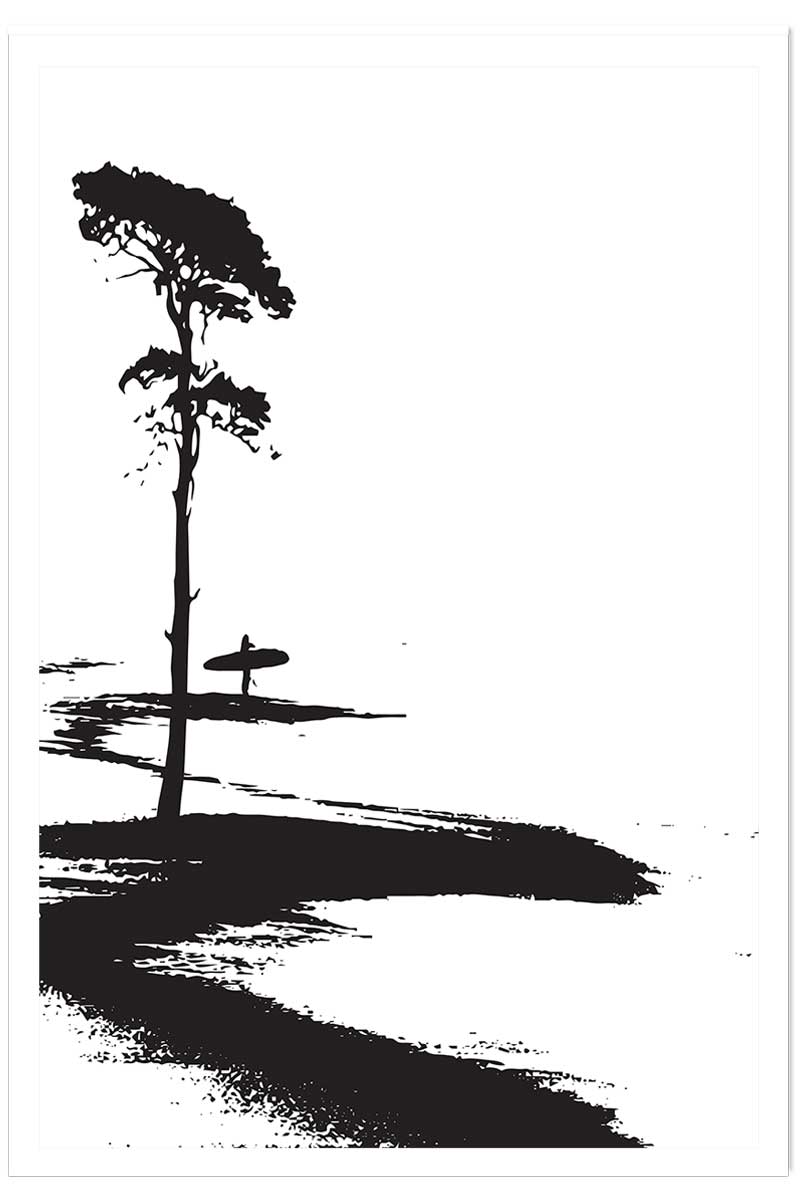 Poster surfing les landes, HEXOA