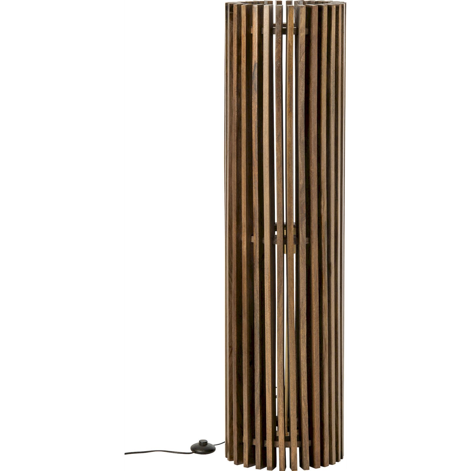 Lampadaire côtelé en bois de manguier, RECOLLECTION