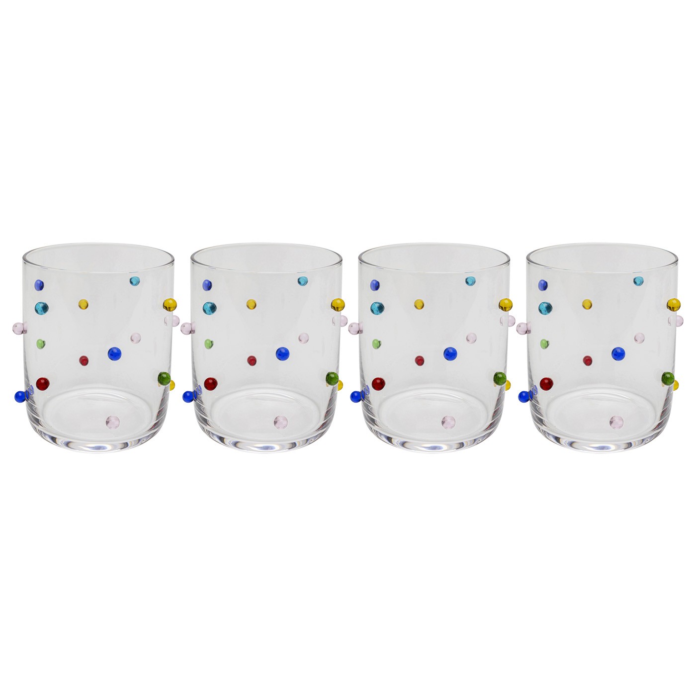Lot de 4 verres à eau, PARTY DOTS, KARE DESIGN