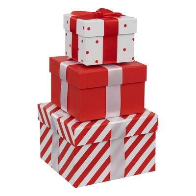 Lot De 3 Boîtes Pour Cadeaux De Noël ATMOSPHERA