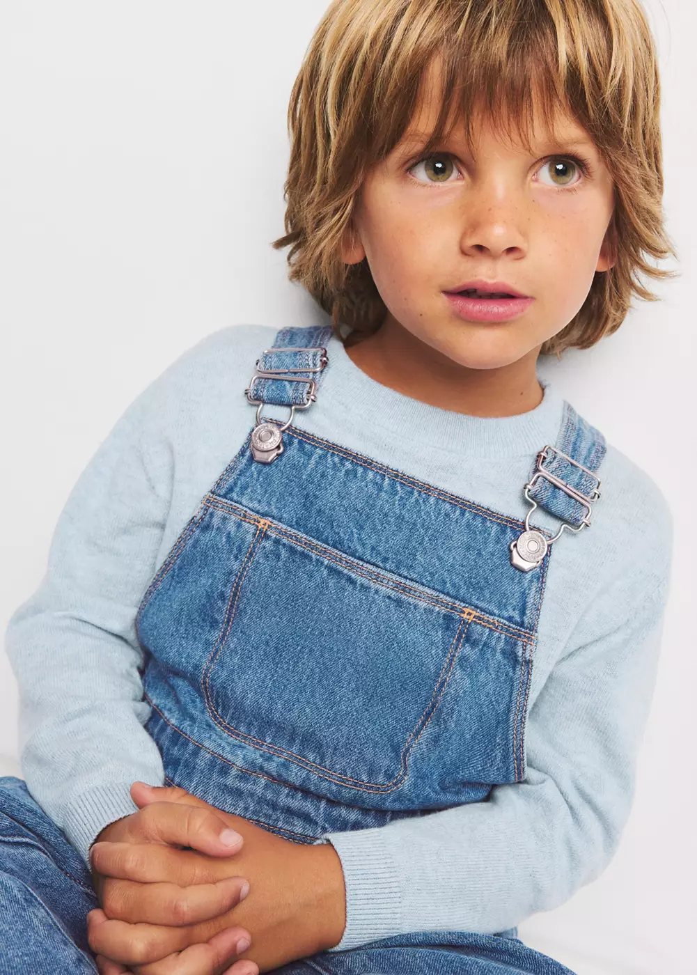 Salopette en jean longue, MANGO BABY