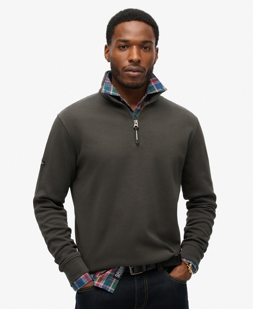 Sweat à col zippé et logo Utility, SUPERDRY