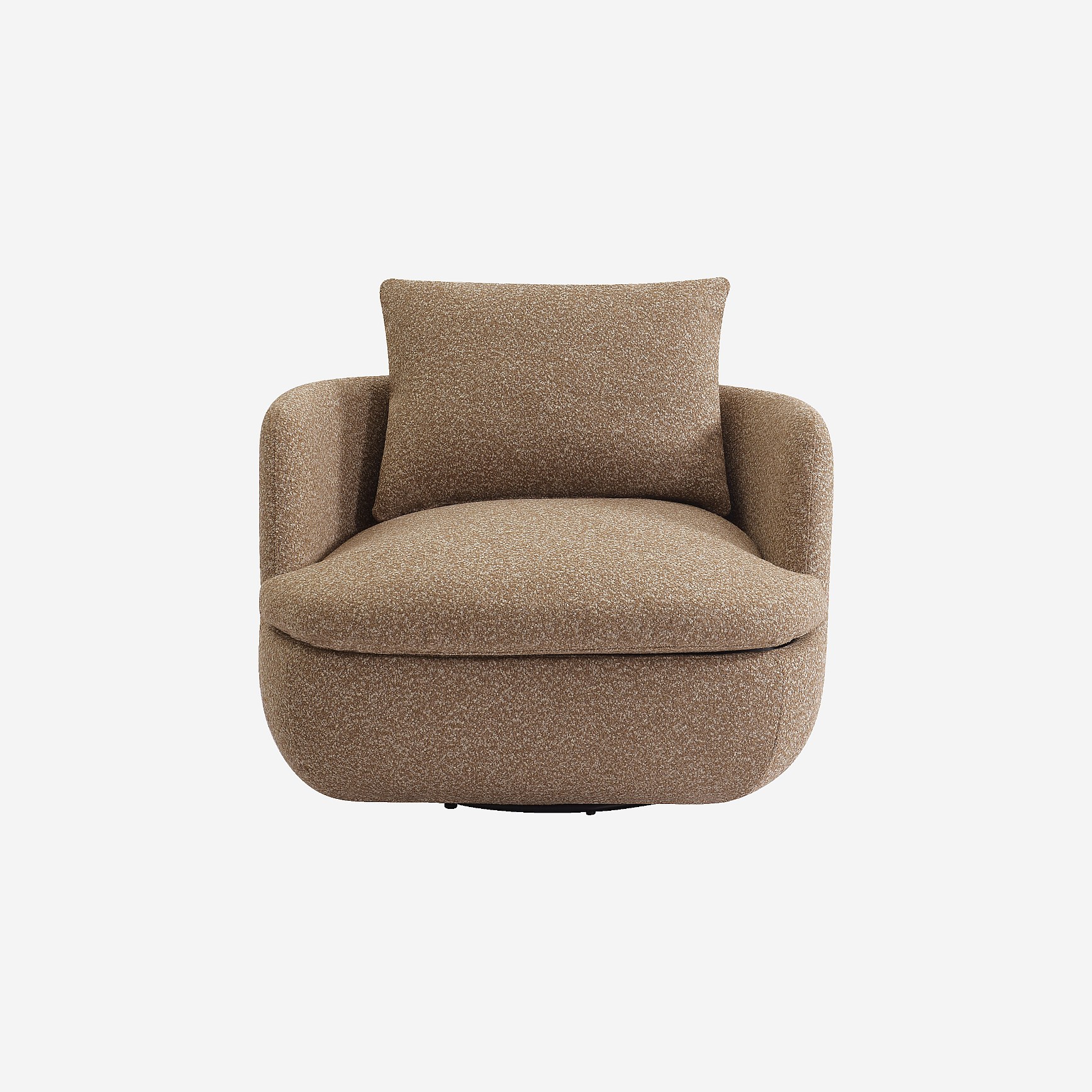 Fauteuil pivotant en tissu bouclette MONZA, HABITAT