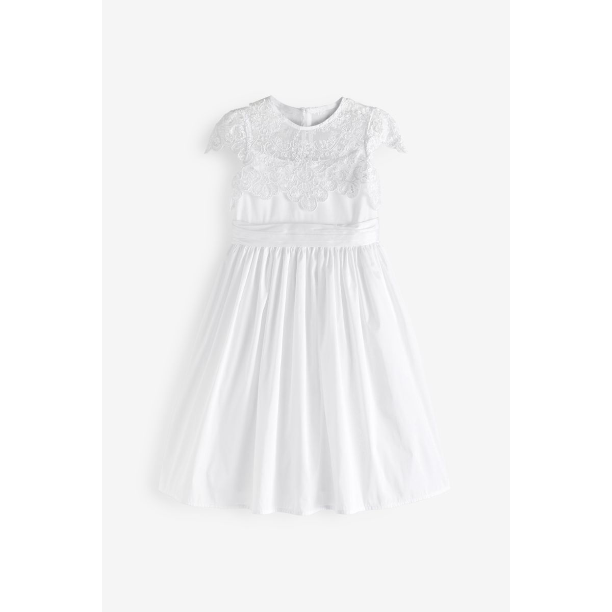 Robe blanche dentelle fille La Redoute