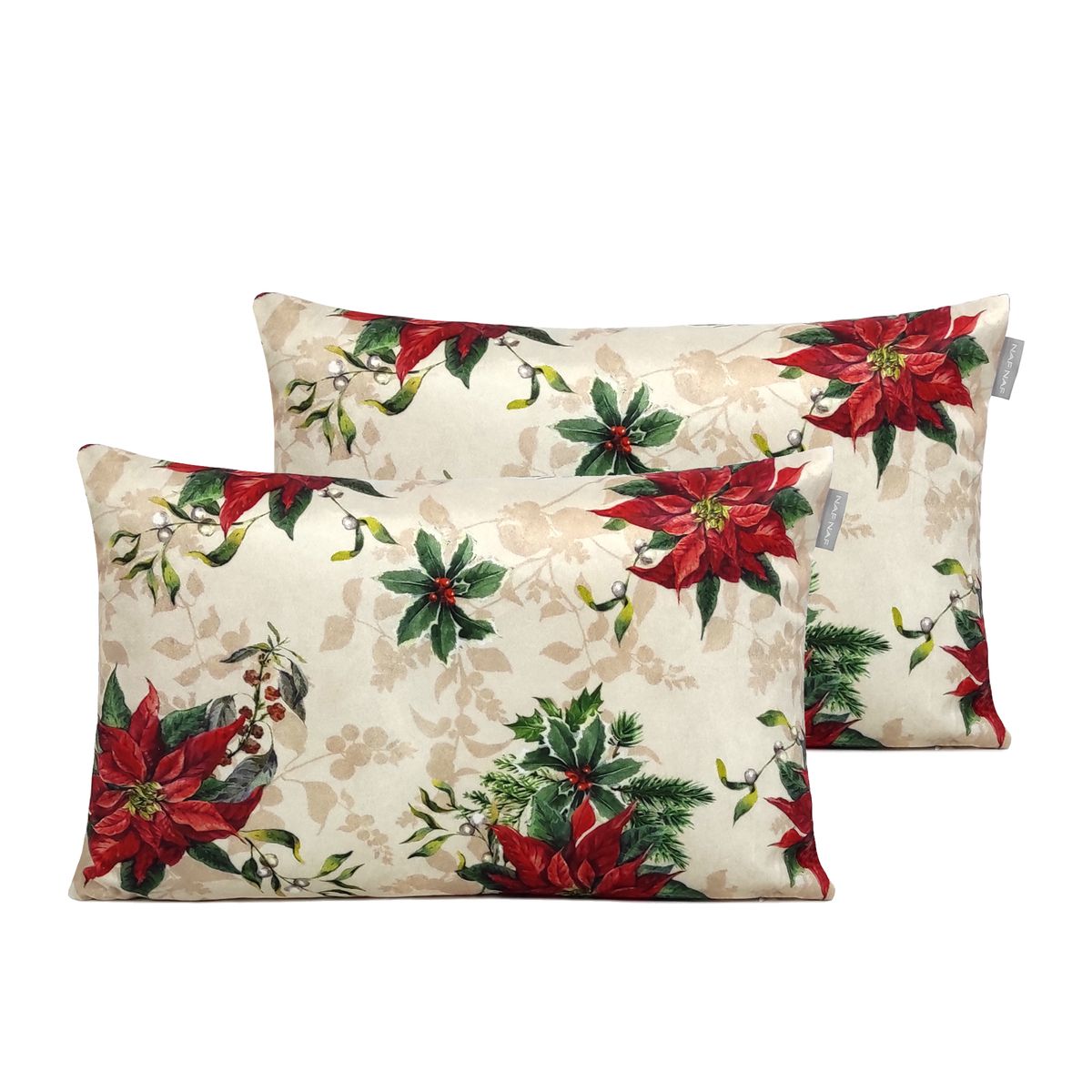Lot de 2 housses de coussin en velour de NOËL CHAMONIX, NAF NAF HOME