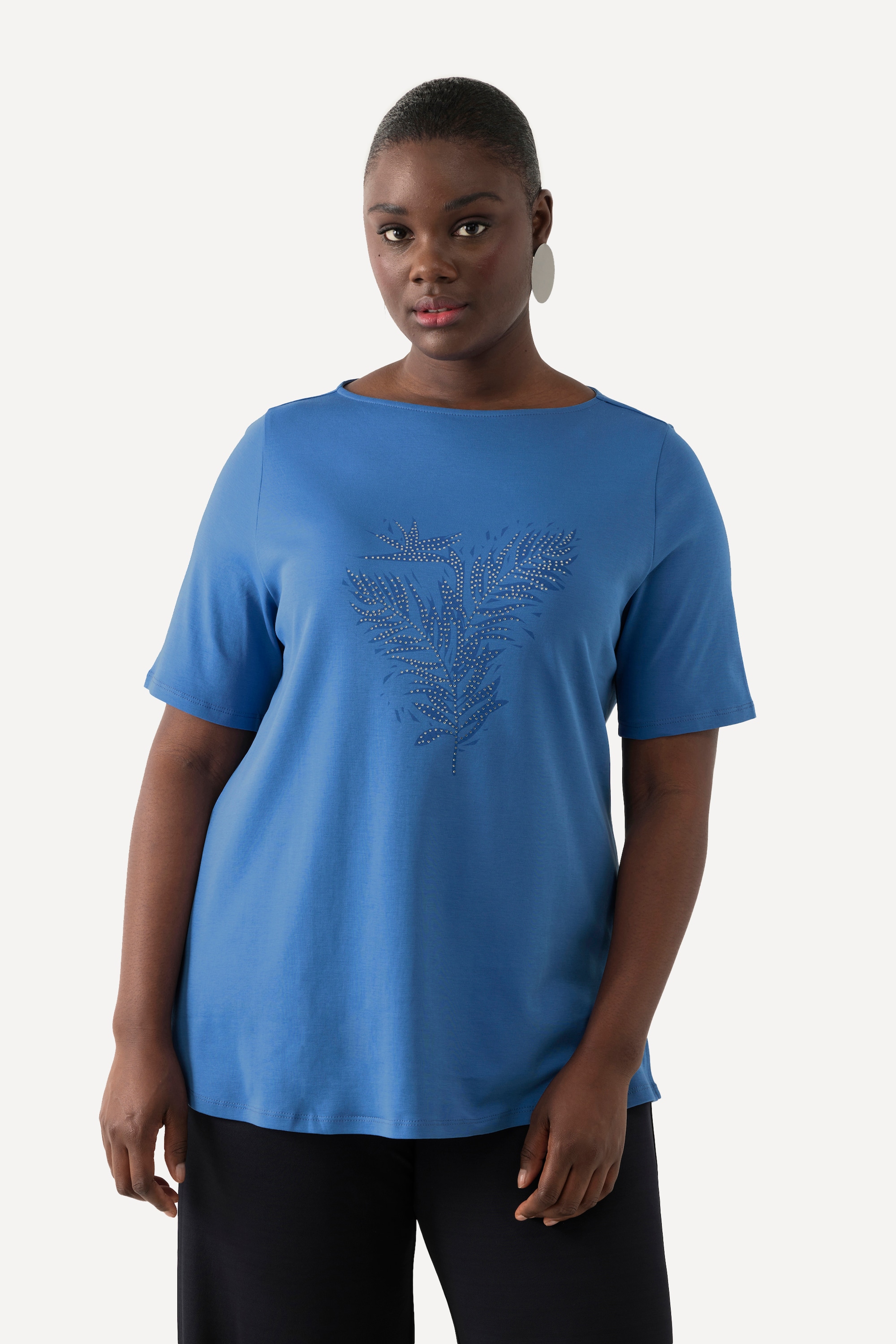 T-shirt en coton Pima. Encolure bateau et, ULLA POPKEN