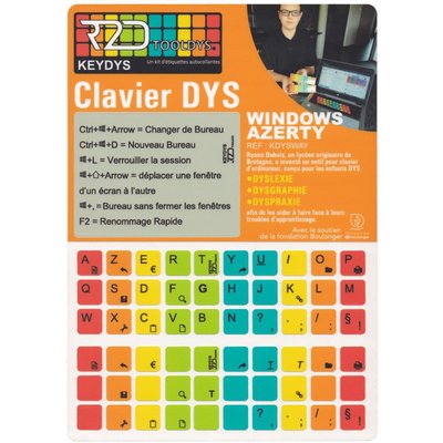 Sticker clavier Dyslexique Windows R2DTOOLDYS