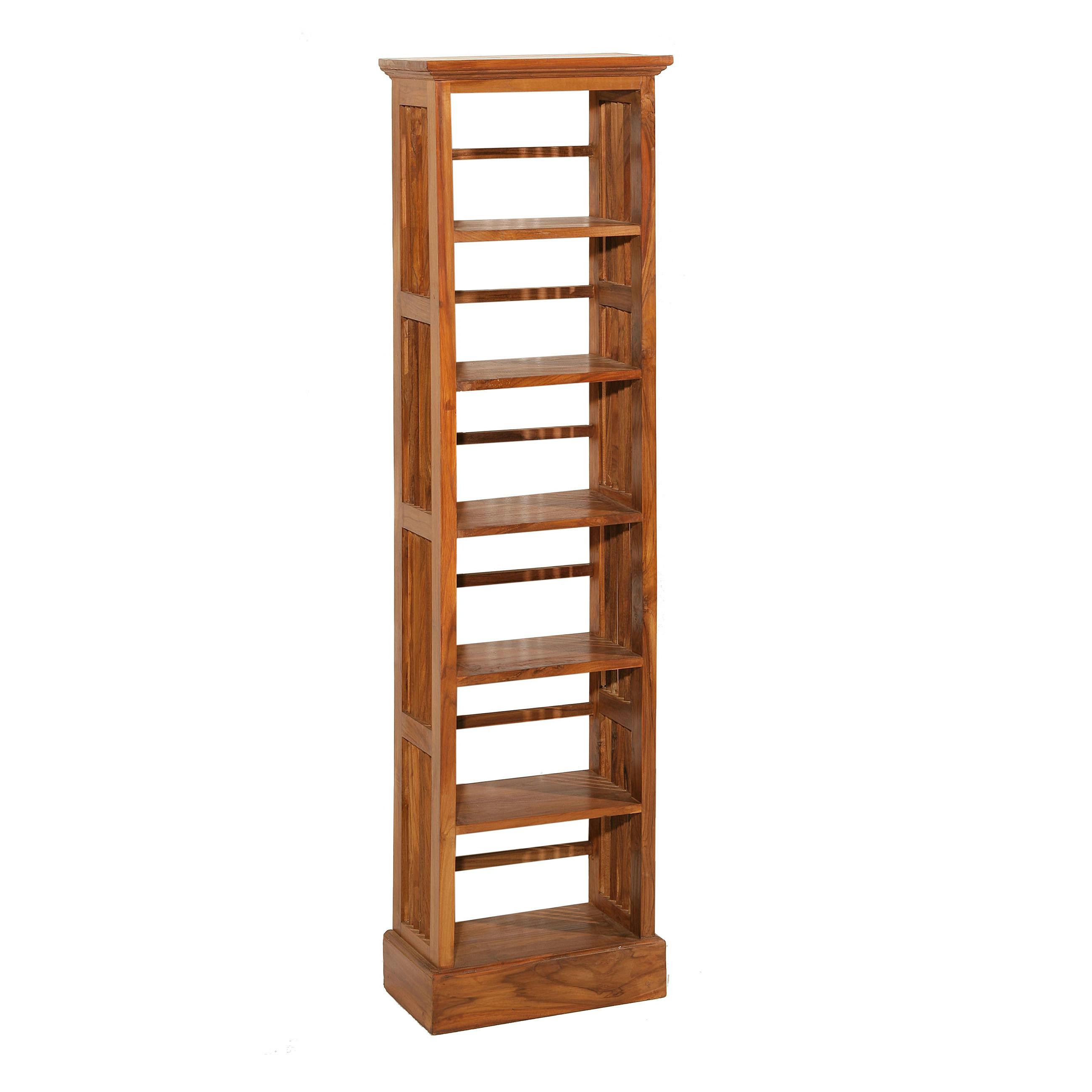 Étagère 6 niveaux 160cm bois teck naturel couleur miel BISHO, PIER IMPORT