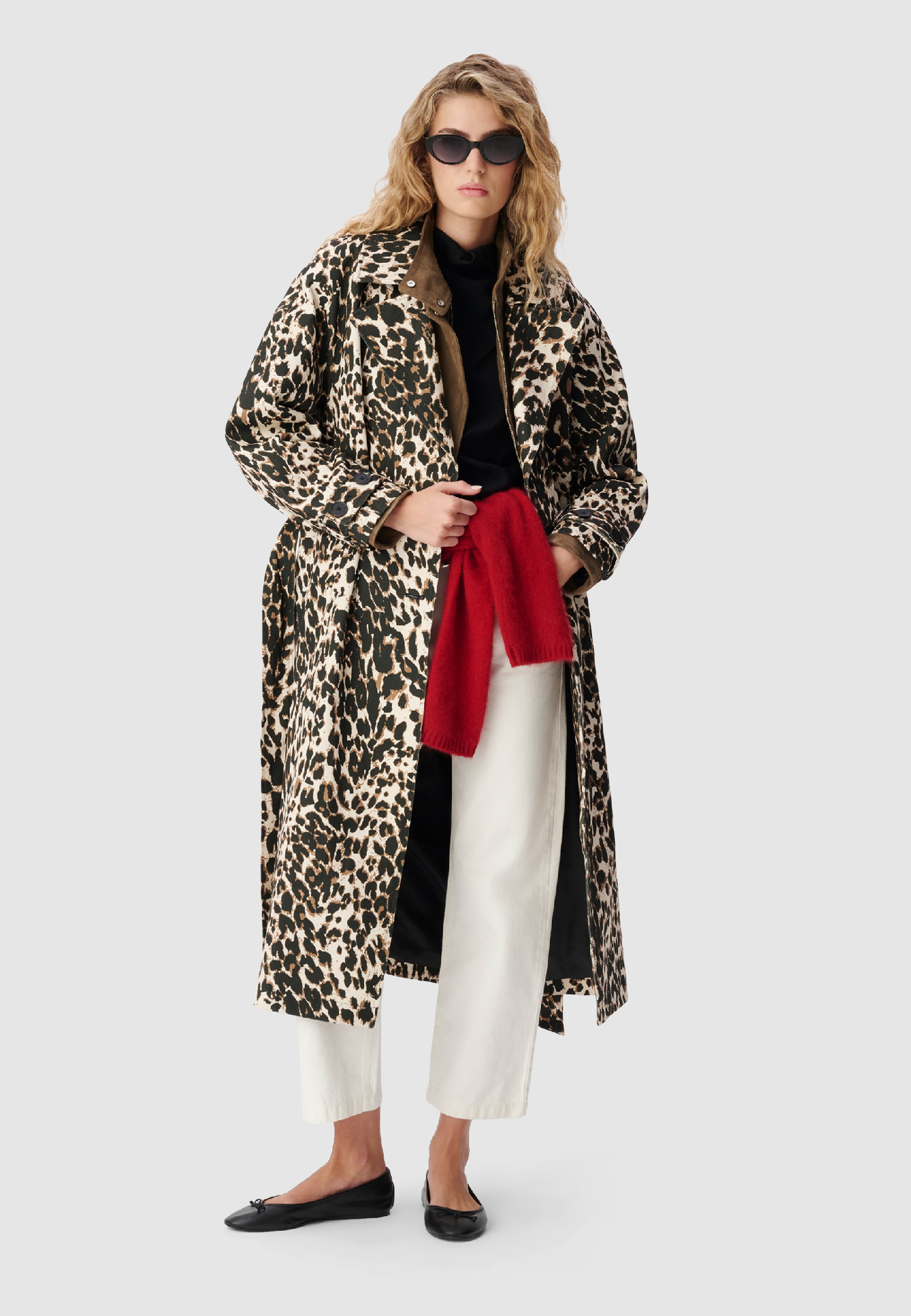 Trench en jean à motif léopard, IKKS