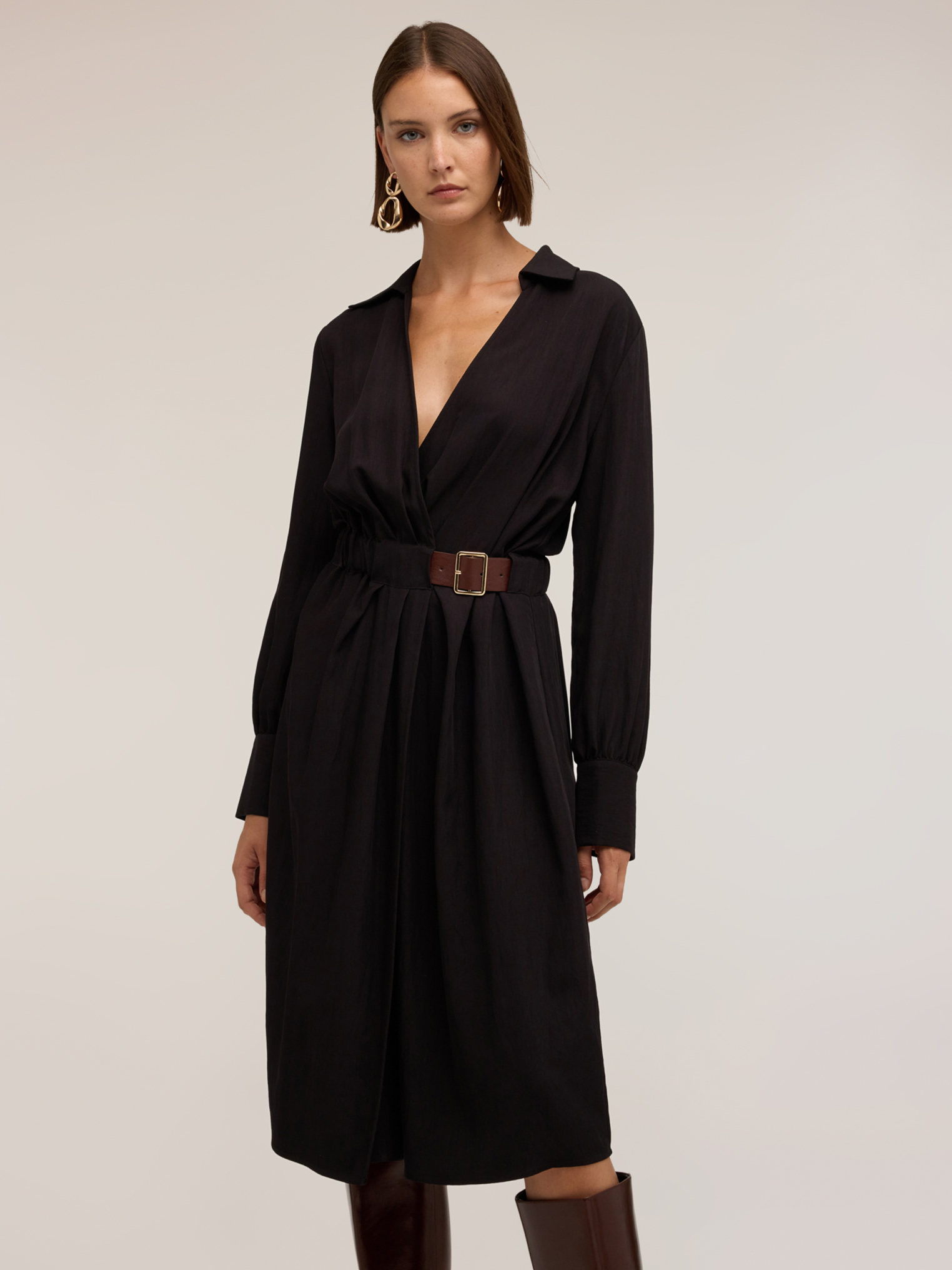 Robe chemise drapée, MOTIVI