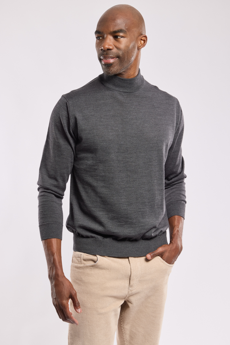 Pull col cheminée Bérac en laine, GUY DE BERAC