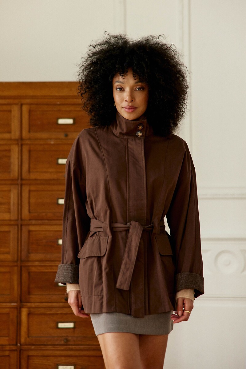 Halflange parka met ceintuur, NAO, LA PETITE ETOILE