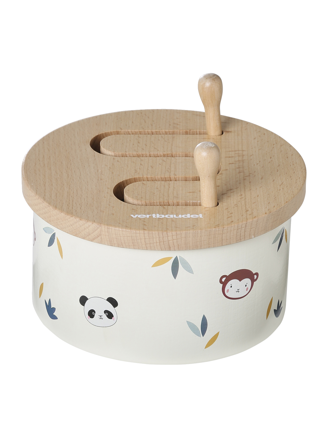 Tambour avec instruments en bois FSC® TANZANIE, VERTBAUDET