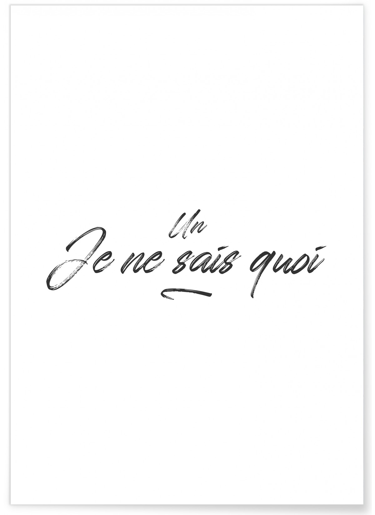 Affiche 'Un je ne sais quoi', L'AFFICHERIE