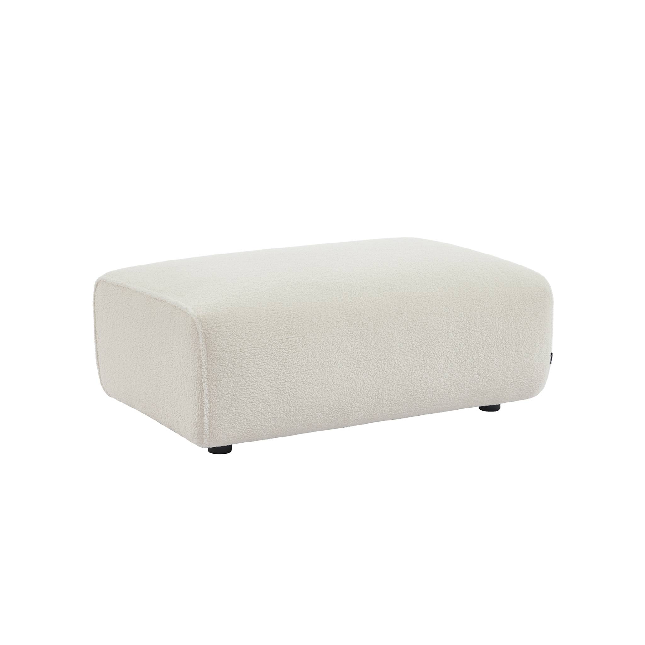 Pouf, repose-pieds pour canapé 3 places Wallas bouclette WALLAS, SWEEEK