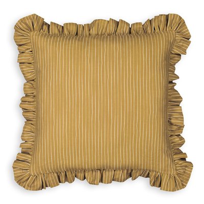 Emeline 40 x 40cm Striped Ruffle 100% Cotton Cushion Cover LA REDOUTE INTERIEURS