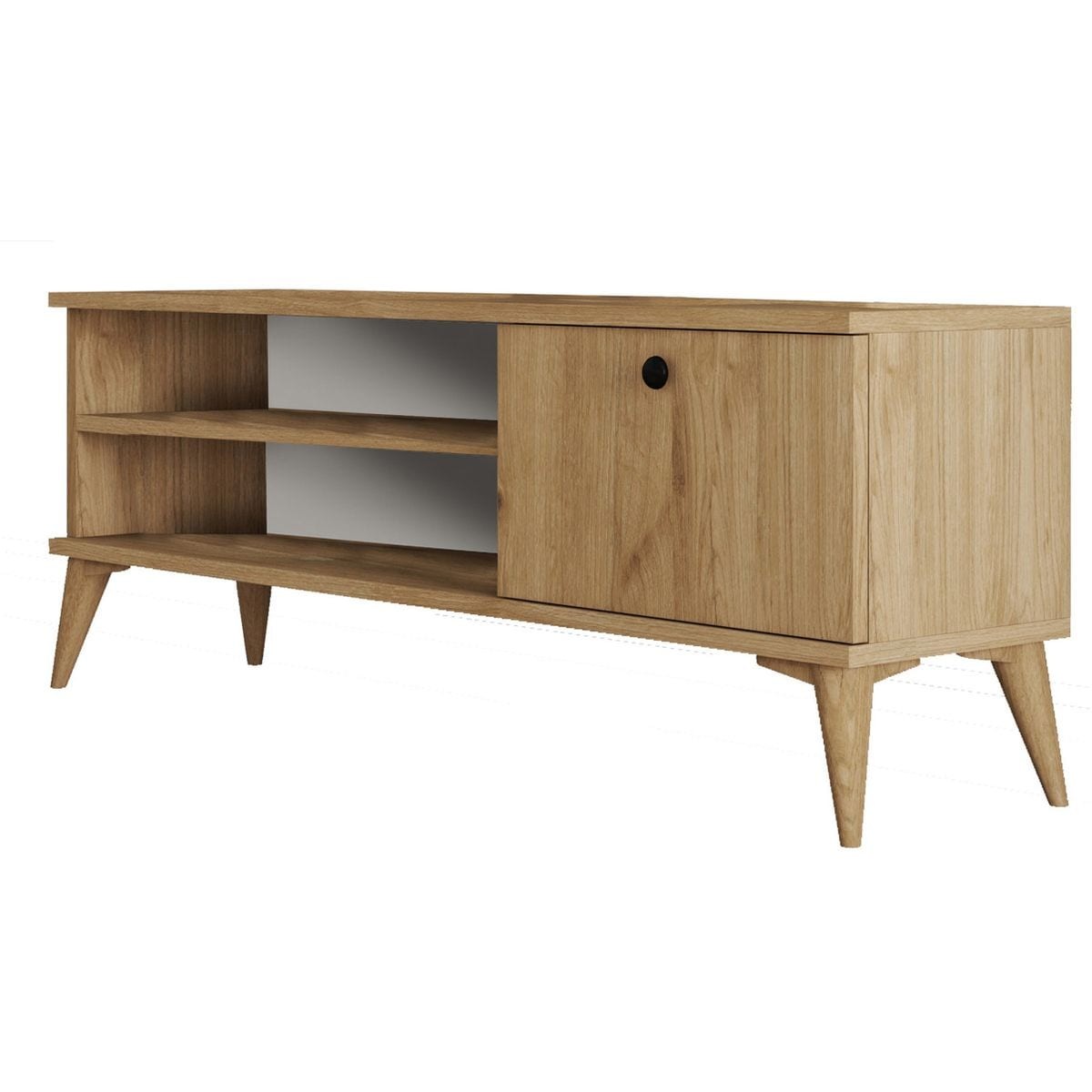 Meuble TV 1 porte 2 niches - SAREN, HOMIFAB