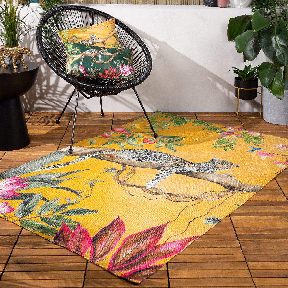 Leopard Washable Indoor/Outdoor Rug, WYLDER