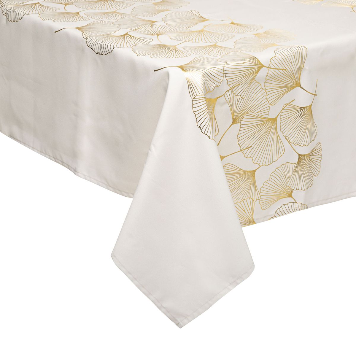 Nappe imprim e fleurs de ginko blanc cass Atmosphera La Redoute