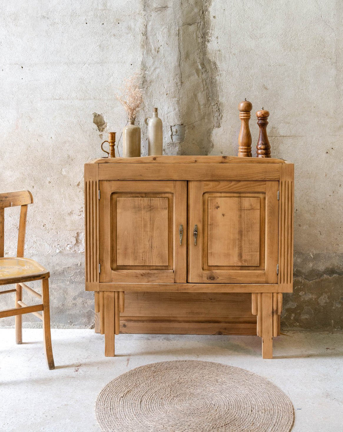 Petit buffet Art déco en bois clair Gilbert N°1875 - Bon état, DEBONGOUT