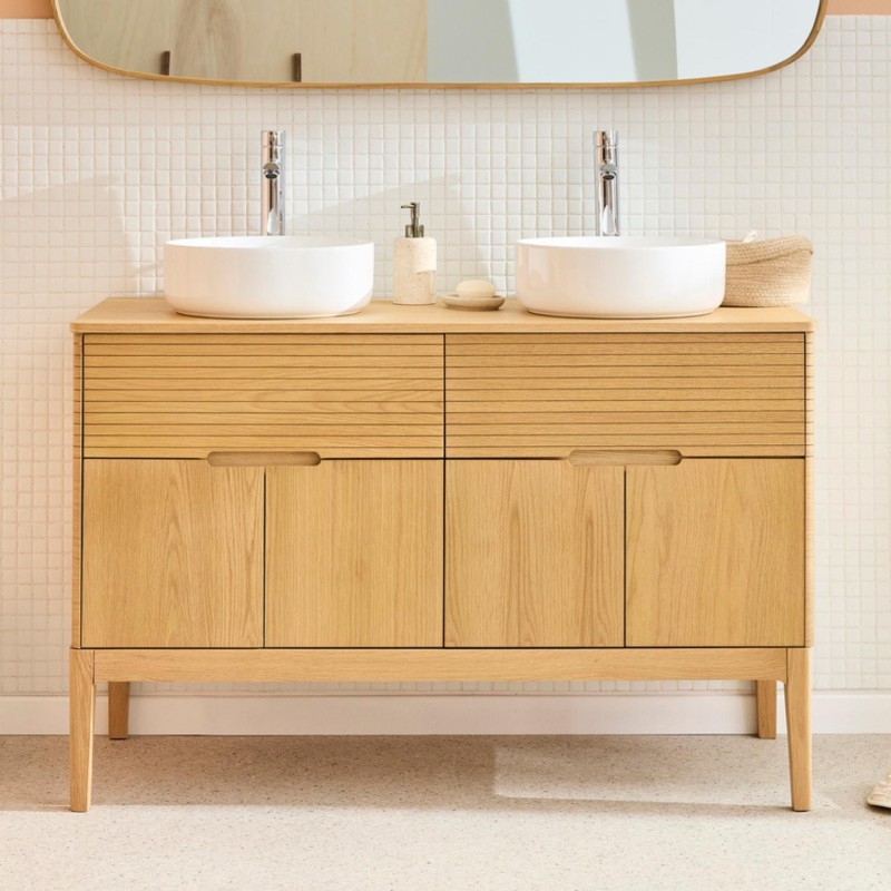 Ensemble meuble double vasque 120cm + vasque ALSAKA, MOB IN