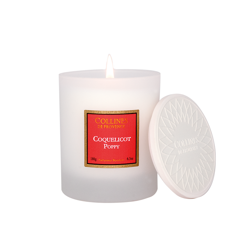 Bougie Parfumée Cire Végétale COQUELICOT, COLLINES DE PROVENCE