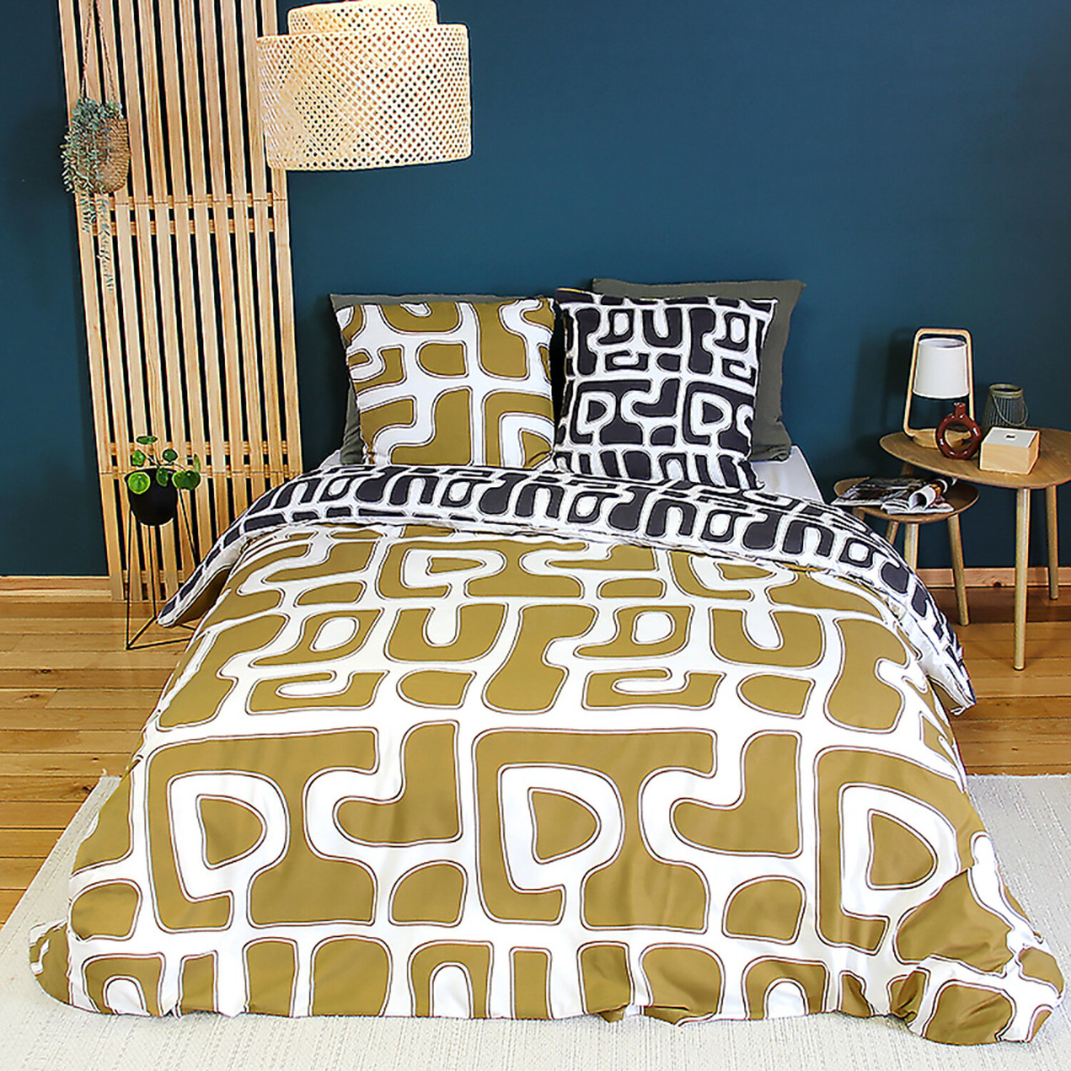 Parure imprimée housse de couette microfibre, Baka, C DESIGN HOME TEXTILE