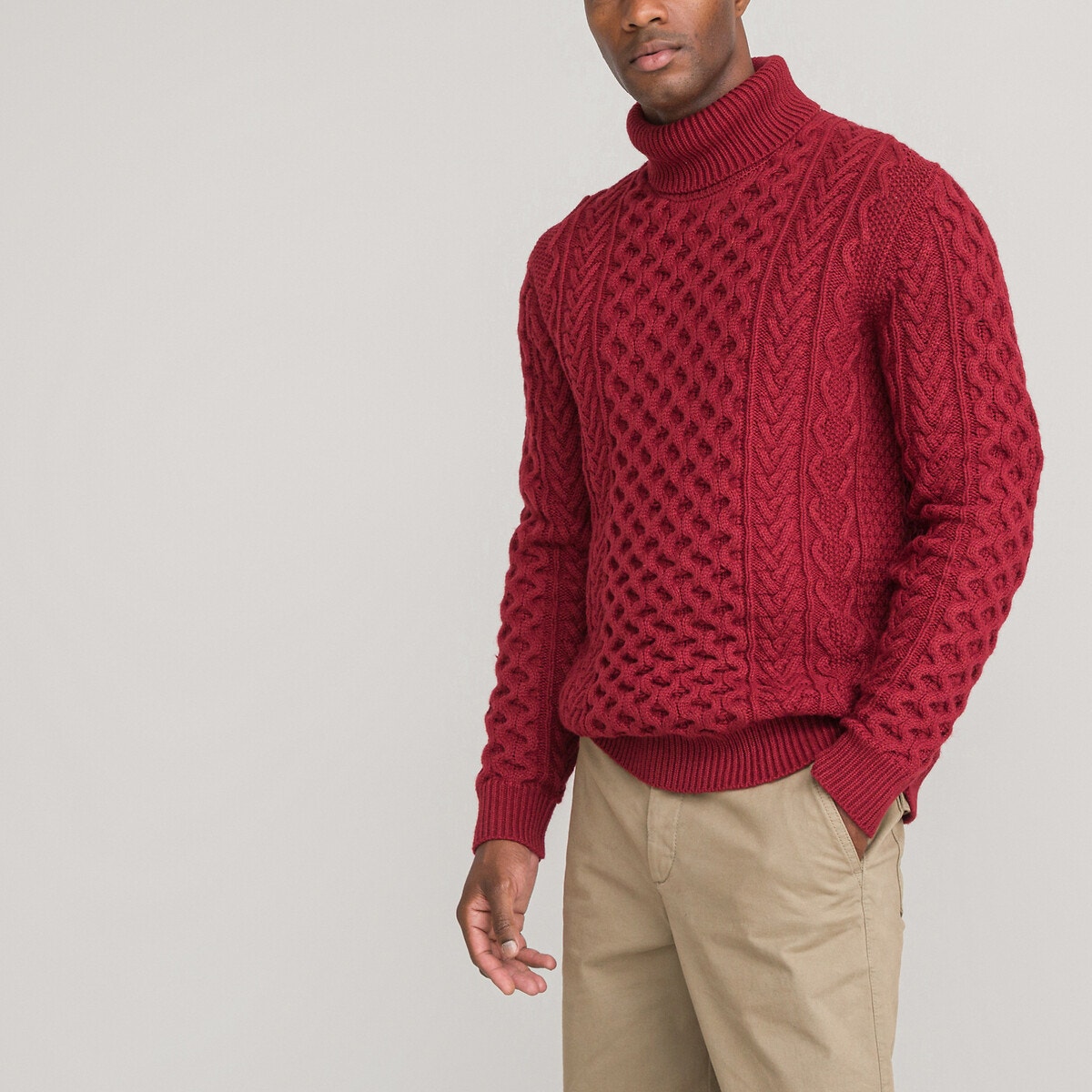 Pull grosse maille homme torsade La Redoute