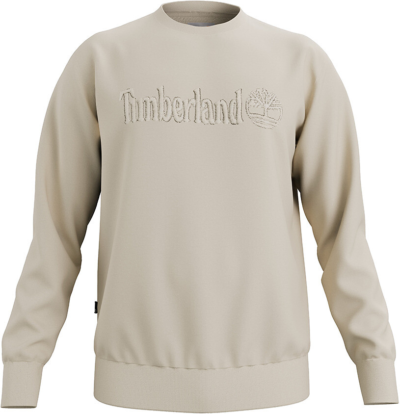 Sweater met ronde hals en geborduurd ton sur ton logo