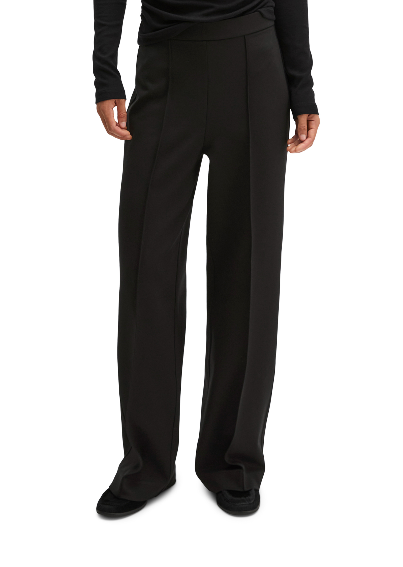 Pantalon en jersey à enfiler, coupe large en interlock doux, MARC O'POLO