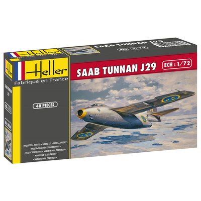 Maquette avion : Saab Tunnan J29 HELLER