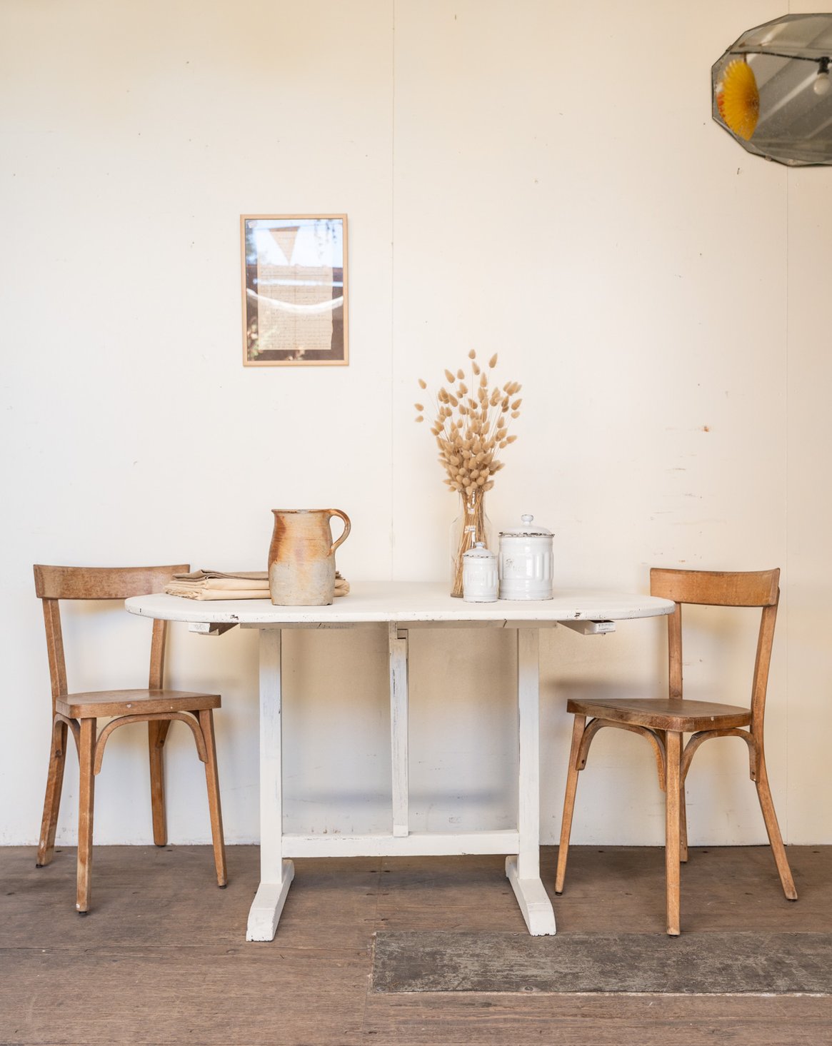 Table de vigneron en bois blanc Romy N°1474 - Bon état, DEBONGOUT