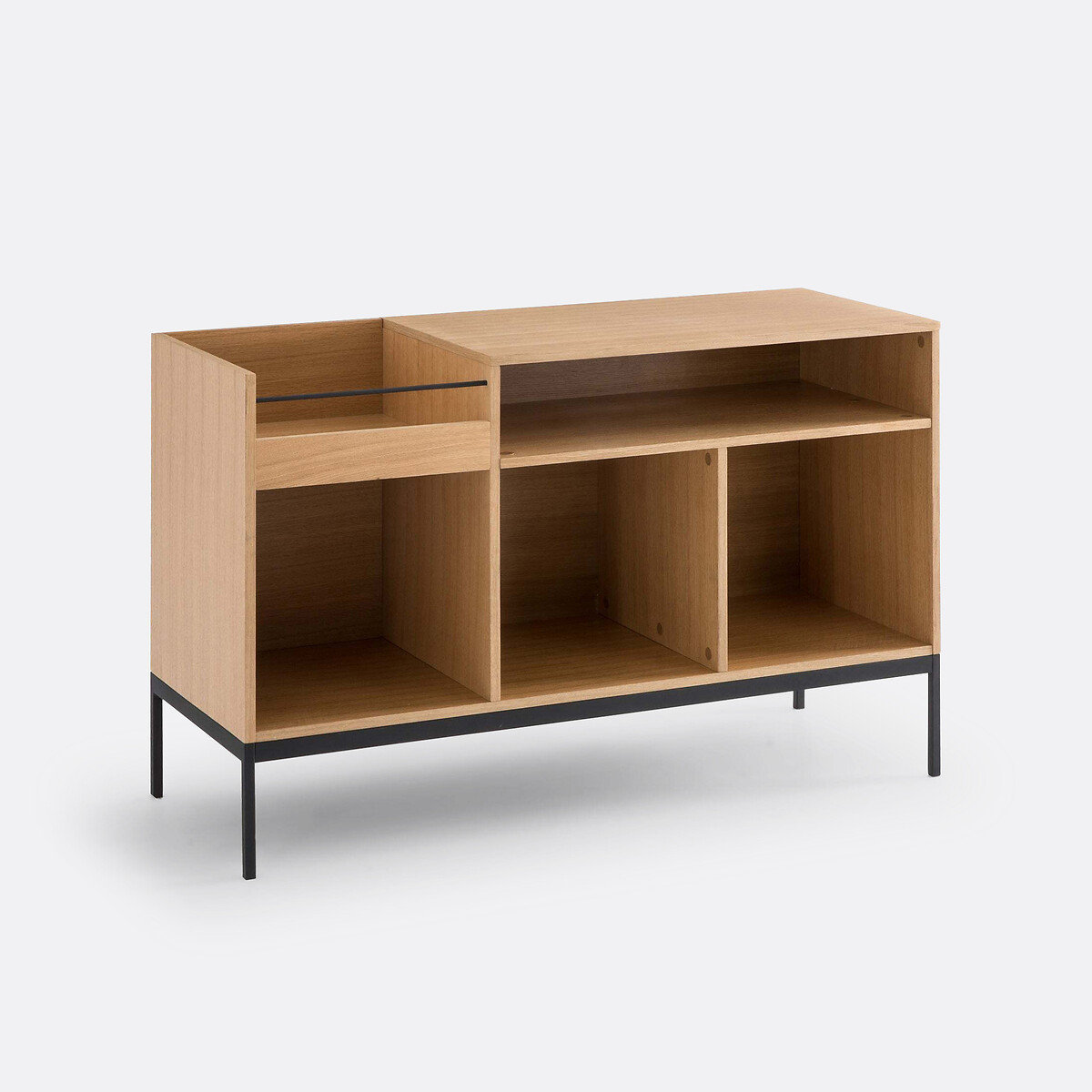 Meuble Vinyles En Plaqué Chêne, Compo