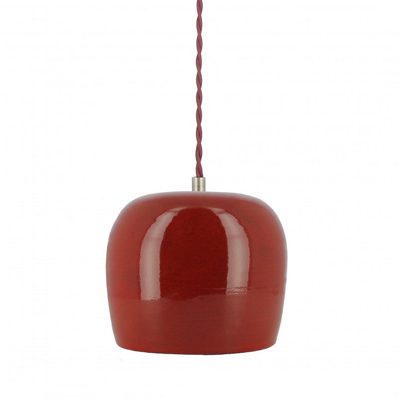 Suspension Marcel Céramique Rouge, MILLUMINE