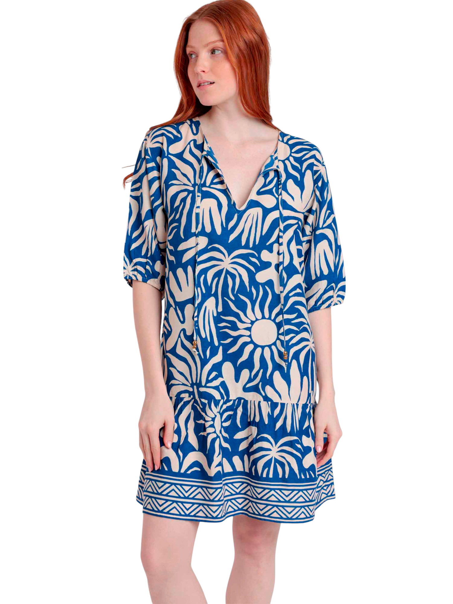 Robe estivale manches trois-quarts Sun Summer, ADMAS