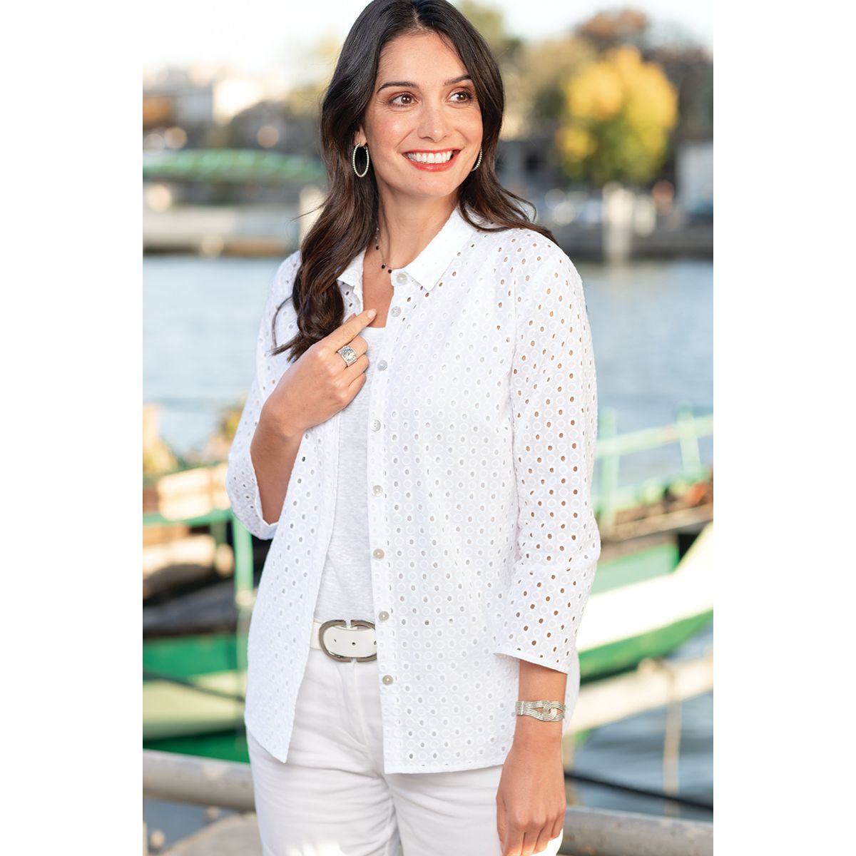 Chemisier femme broderie anglaise clearance