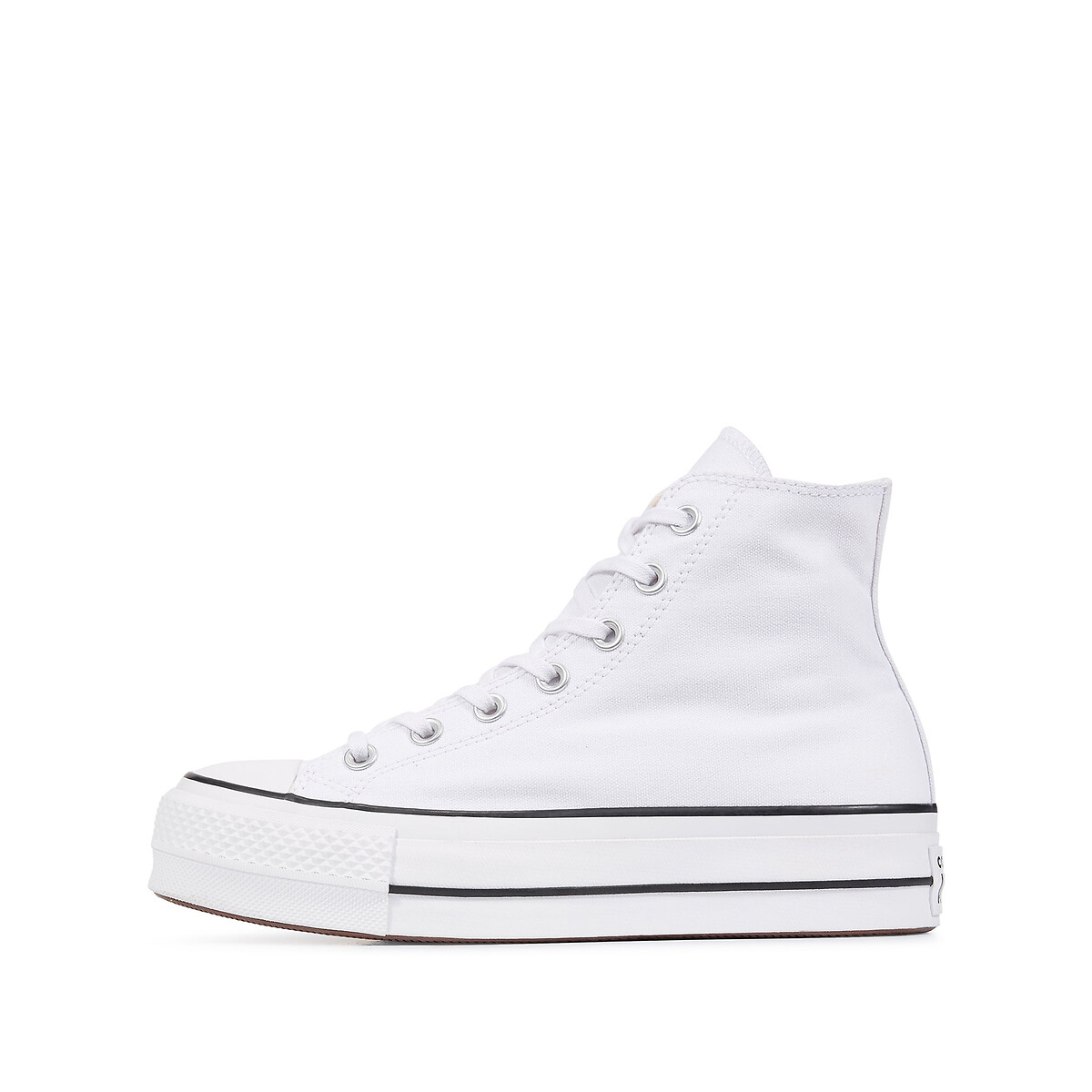 Chuck taylor all star lift canvas high top flatform trainers white Converse La Redoute