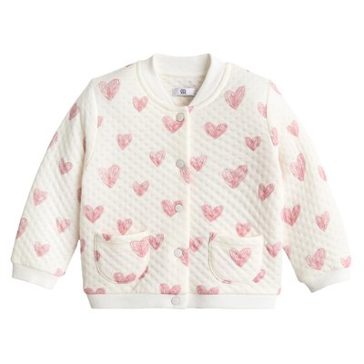Heart Print Quilted Sweatshirt in Cotton Mix LA REDOUTE COLLECTIONS