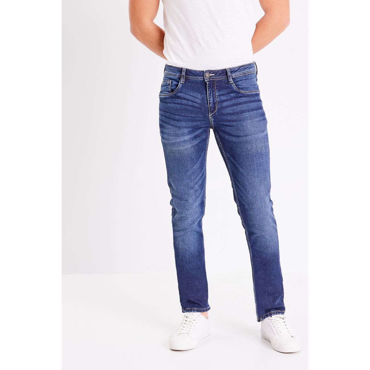 Jeans homme slim effet used denim brut Bonobo La Redoute