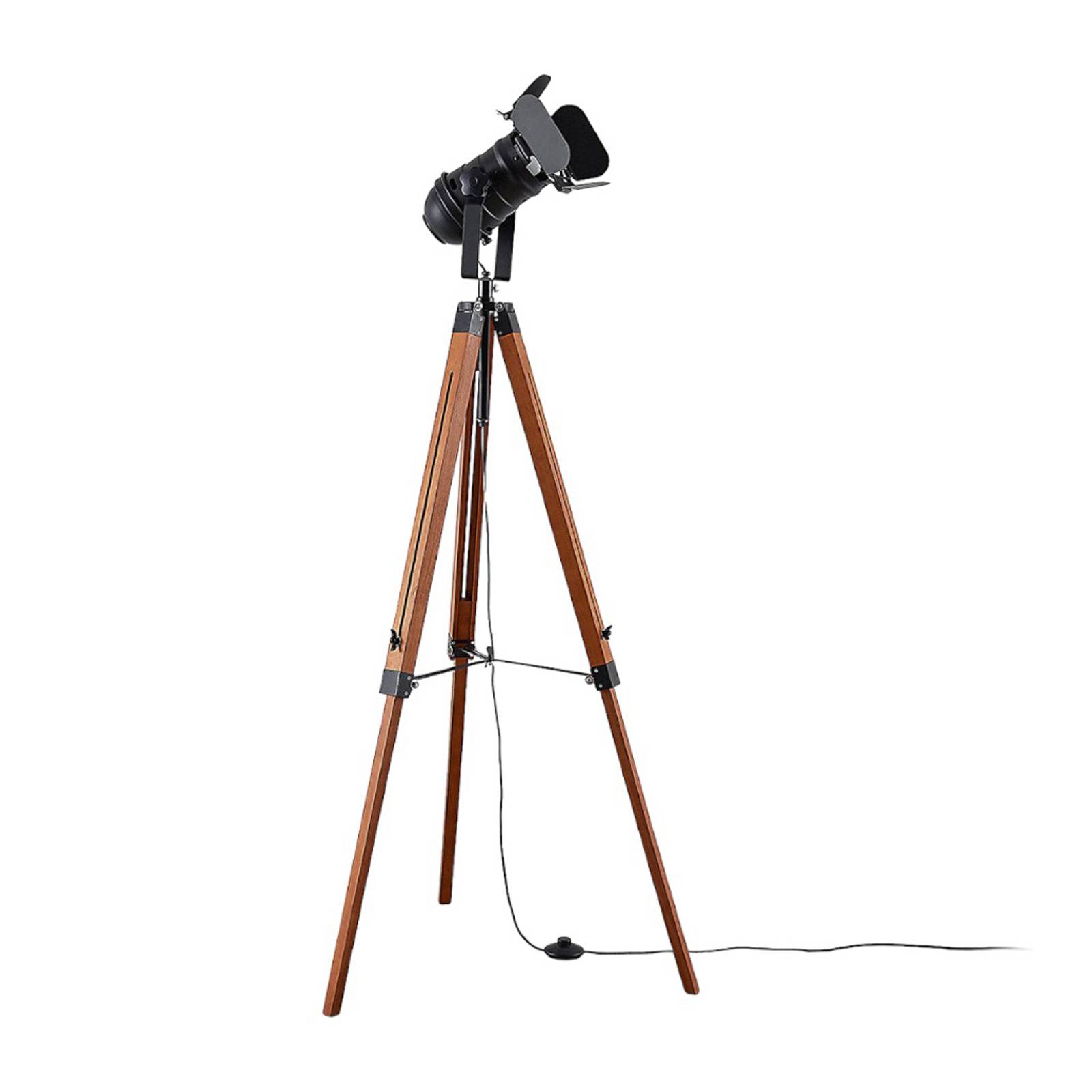 Lampadaire en bois industriel, Hilma, LINDBY