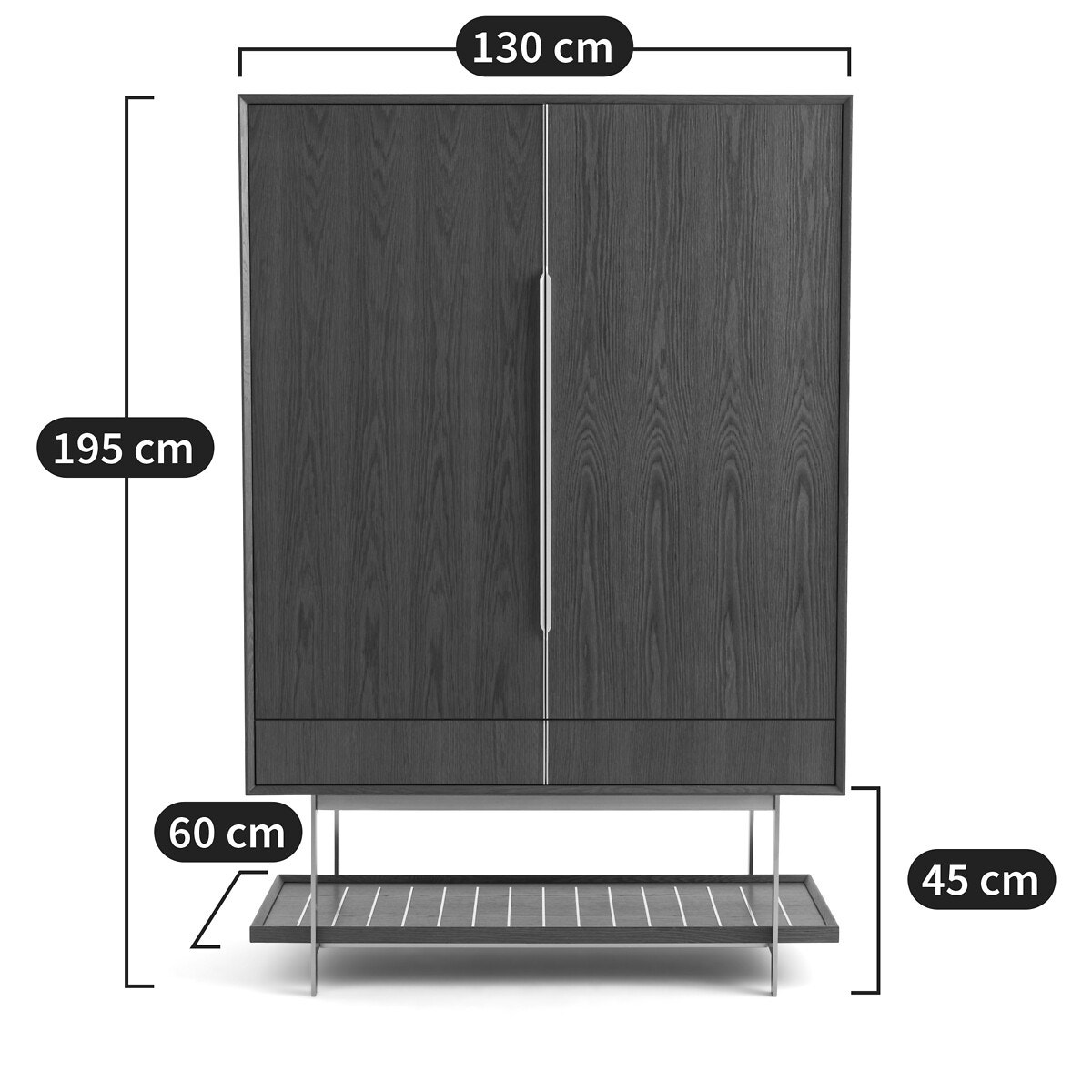 Armoire penderie ch ne fum nickel satin killem Am.Pm La Redoute