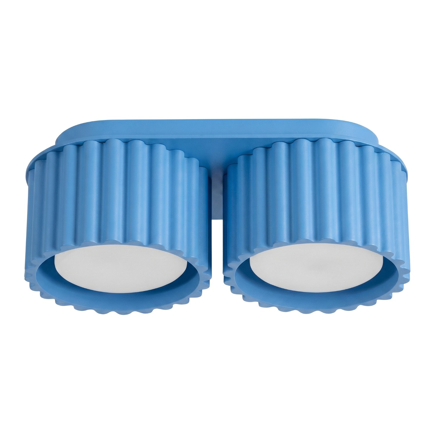 Plafonnier Aluminium Bleu Gx53 2 AURA, EDEN