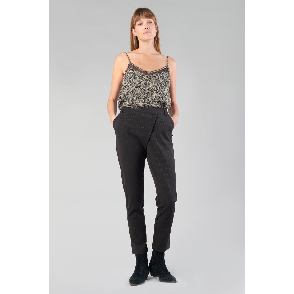 Pantalon fluide carotte deals