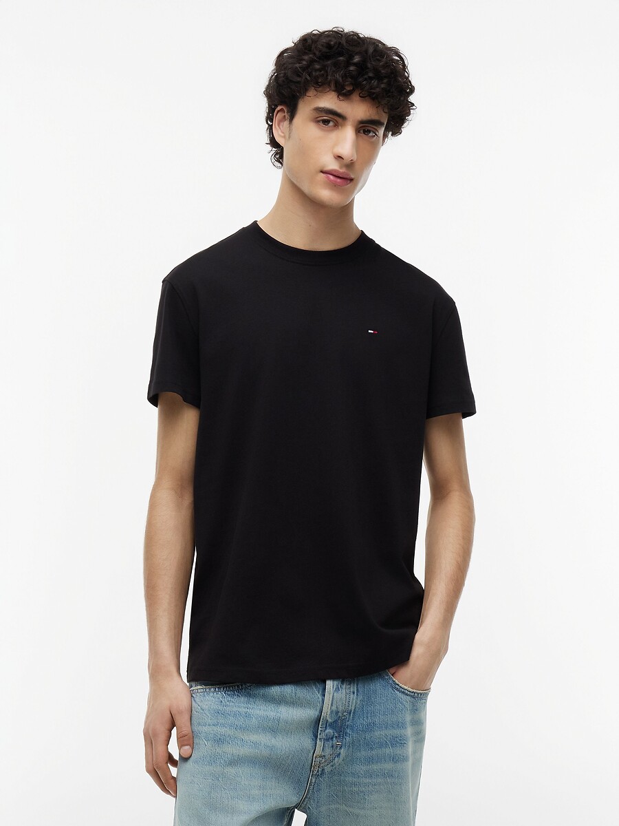 T-shirt manches courtes, logo drapeau, TOMMY JEANS
