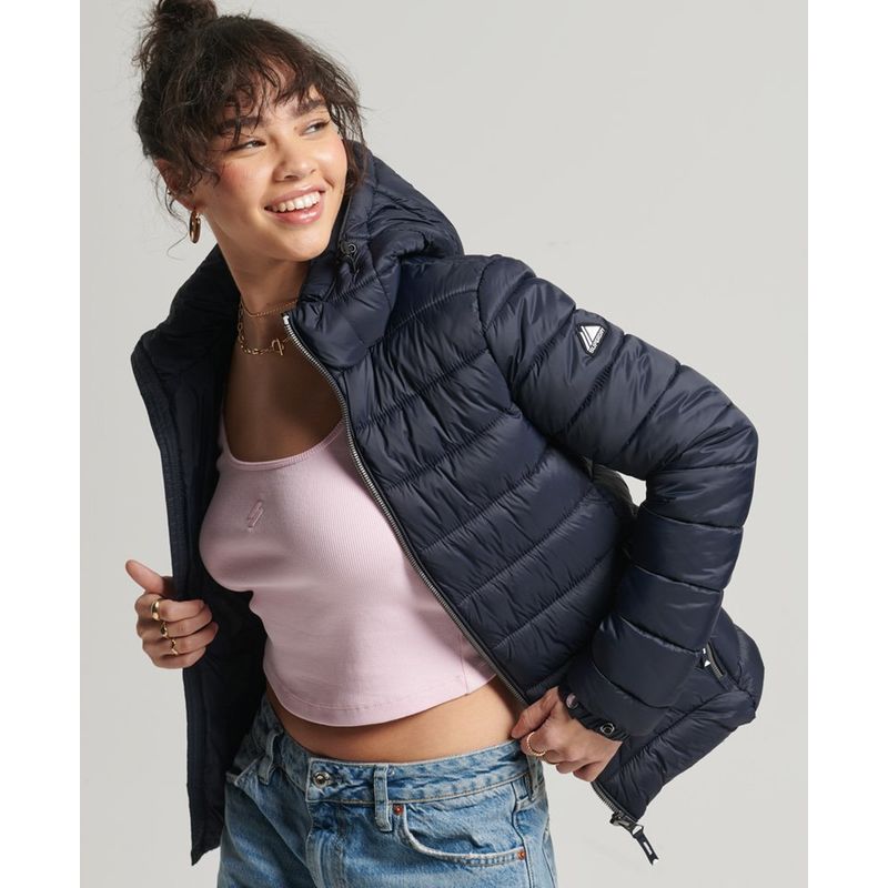 Doudoune superdry femme bleu marine hot sale