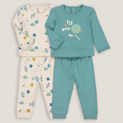 Pack of 2 Pyjamas in Cotton LA REDOUTE COLLECTIONS
