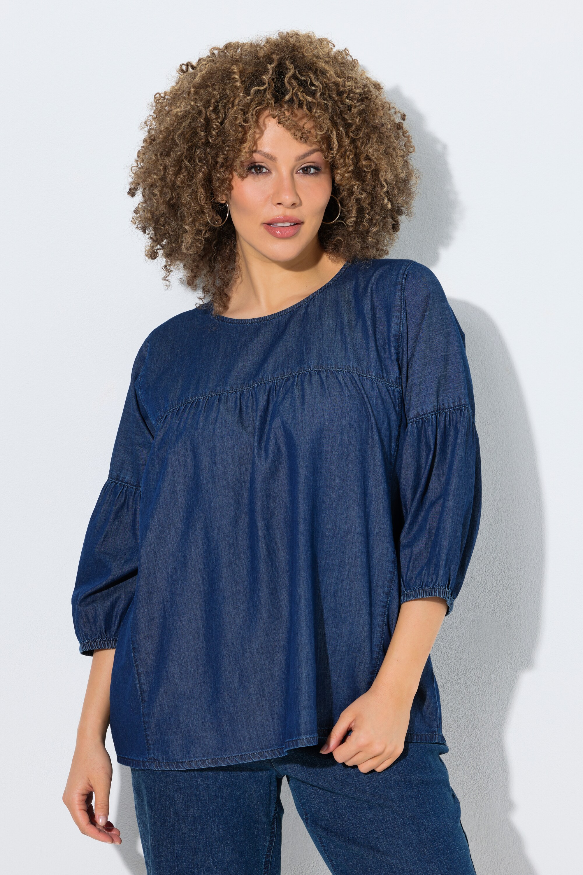 Blouse en jean, couture empire, ULLA POPKEN